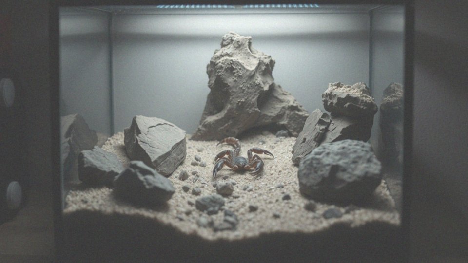 Jakie oświetlenie i ogrzewanie są odpowiednie dla terrarium skorpiona?