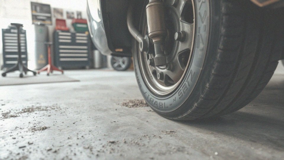 Jak zdjąć koło podczas wymiany drążka kierowniczego?